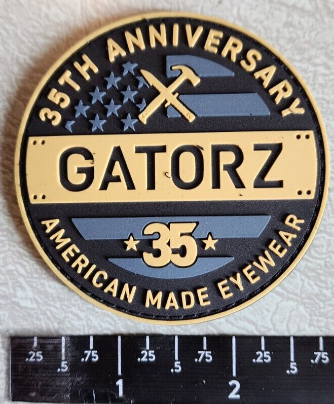 Gatorz Tactical Patch American Made Eyewear Hook Loop Back 35th Anniversary