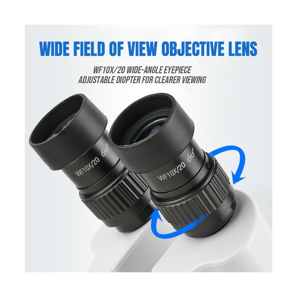 White Binocular Head for Stereo Microscope – Replacement Viewing Accessory