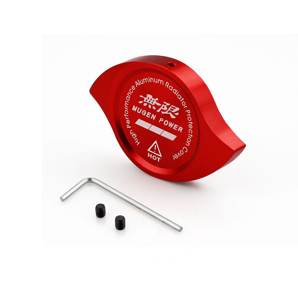 Mugen Red Oil Filler Cap Radiator Cap Cover Battery Tie Down w/ Hooks For Honda