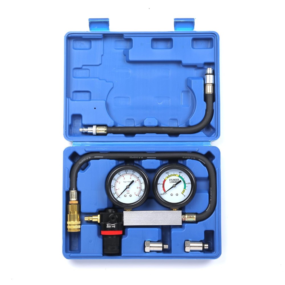 Cylinder Leak Down Tester Kit Engine Compression Tool for Vehicles