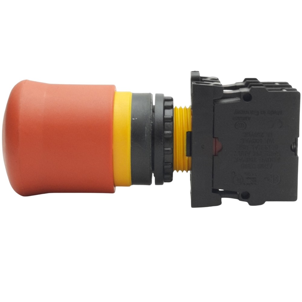 Eaton M22-PV-K02 Red Maintained E-Stop Push/Pull Button ø22.5mm, 2NC, 600VAC 10A
