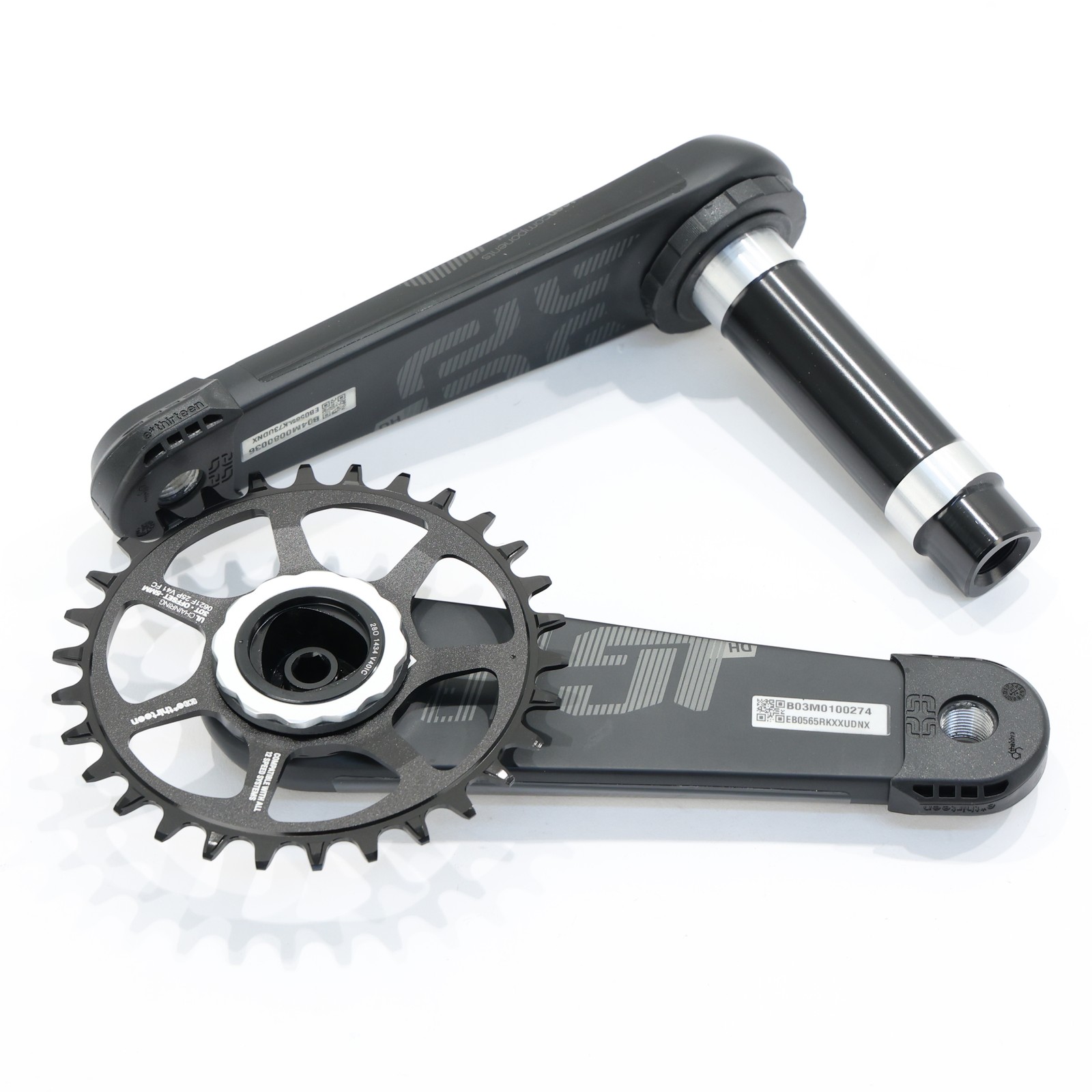 e*thirteen LG1 Race Carbon Crankset, 170mm x 73mm, 30mm Spindle, 30T, 55mm CL