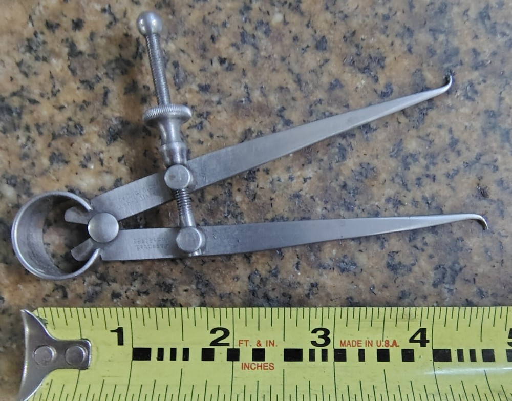 🗽 VINTAGE MINI STARRETT 4" ID CALIPER