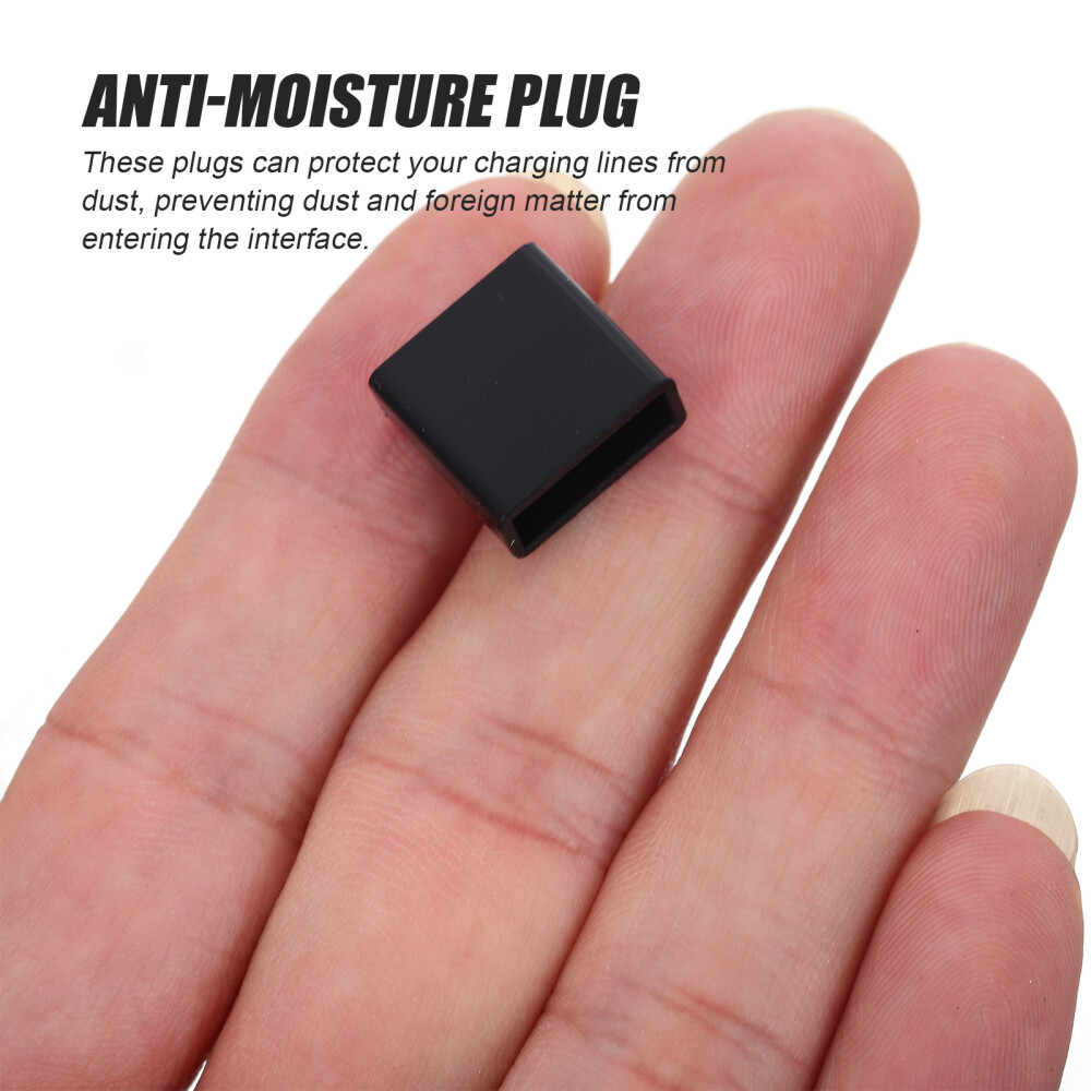 20 Pcs USB Male Dust-proof Plug Shell Protector Caps Data Line Cable Cover