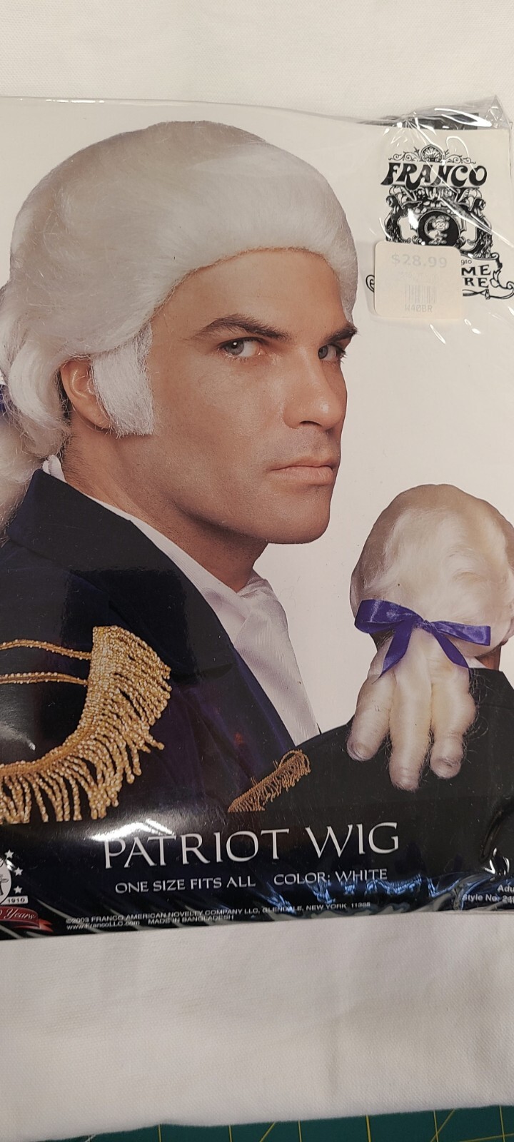 Wig Patriot Wig, Gaston Lumiere Colonial wig Duke Wig Gray, Black, or White wig