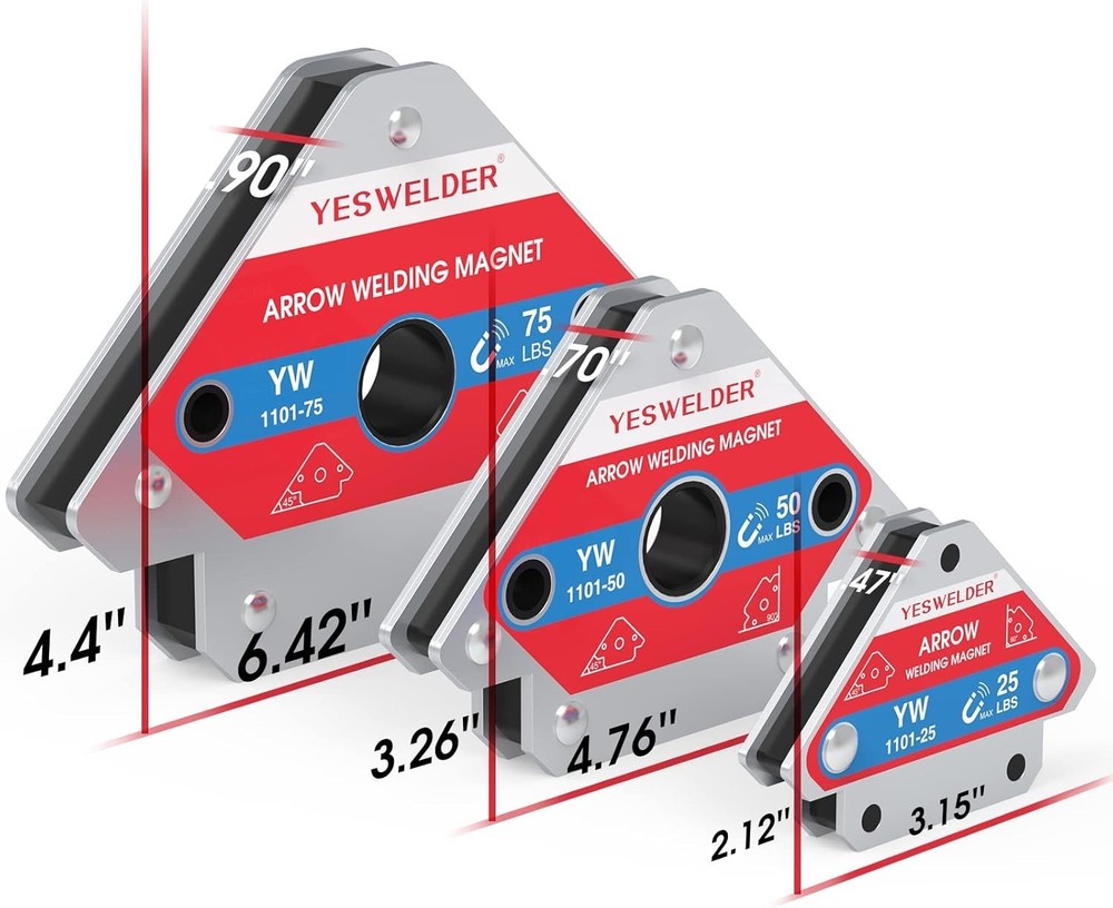 Durable Welding Magnet Set 25/50/75 LB