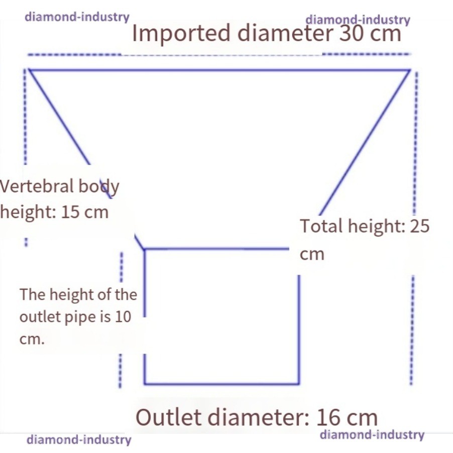 16cm-diameter stainless steel feeding hopper with a supporting frame