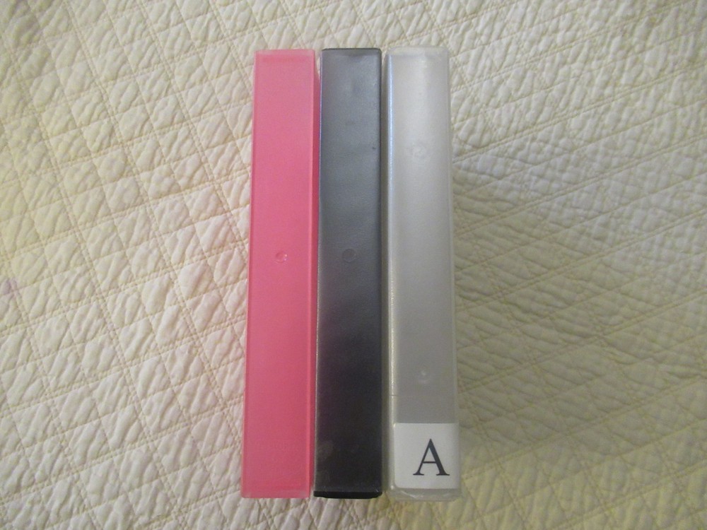 Hard Plastic VHS Case Lot (3-Cases) (Various Colors)