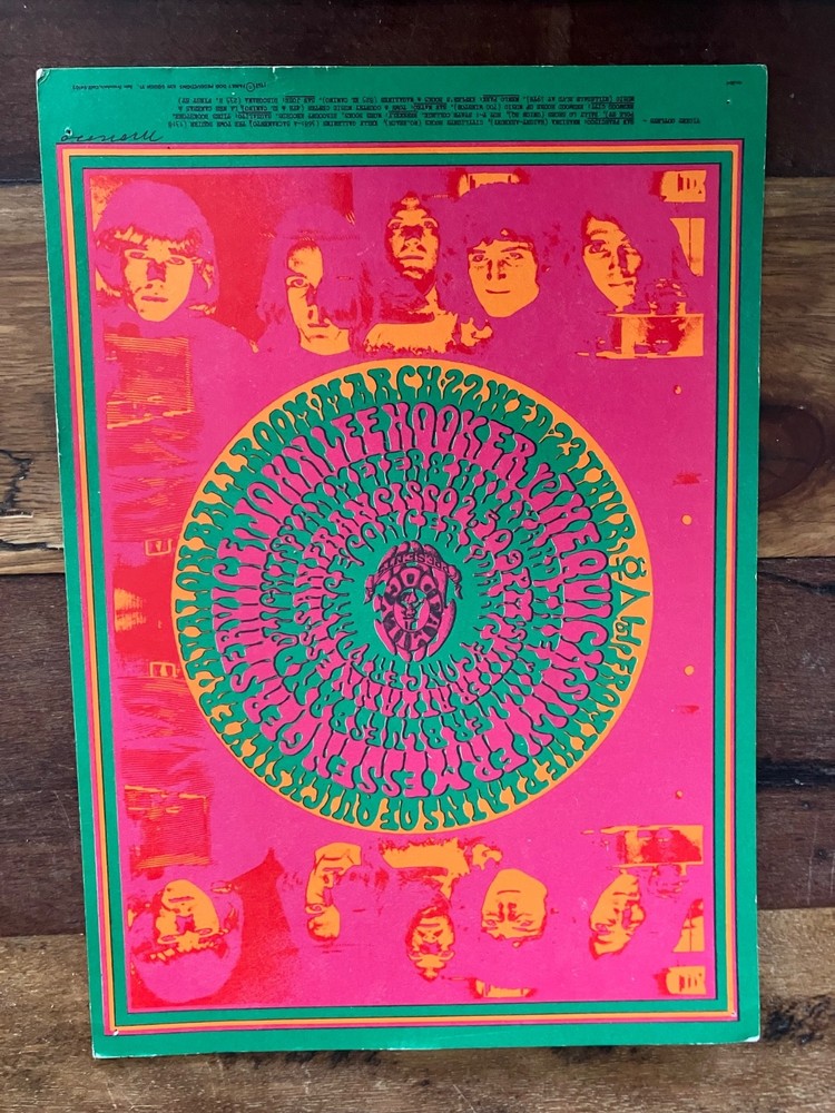 Avalon Ball Handbill Postcard COUNTRY JOE BLUE CHEER 1967 Art: Thomas Weir