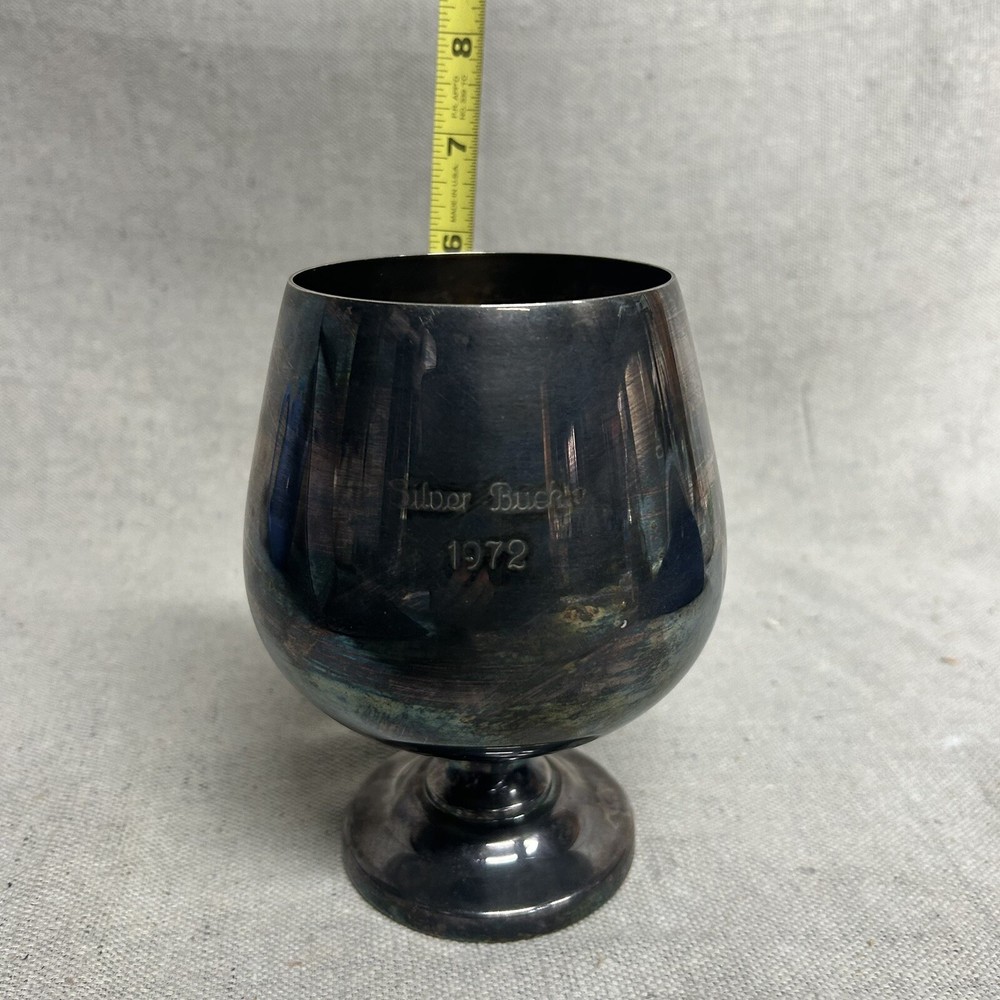 VTG EPCA Silverplate Goblet Trophy by Poole 822 1972 Silver Buckle