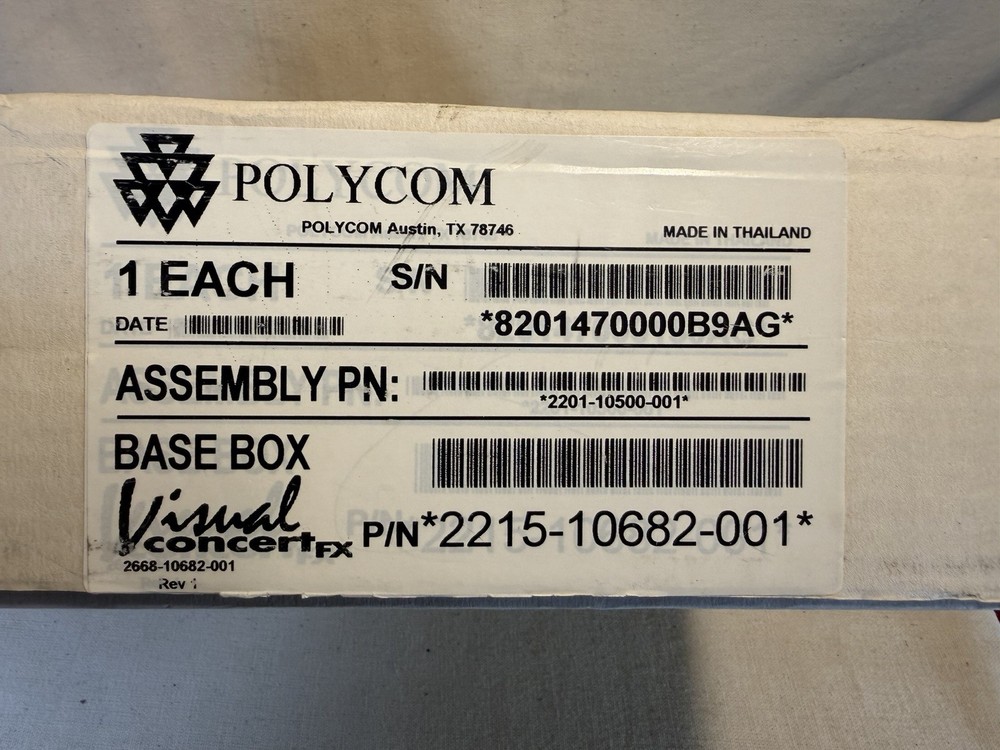 Polycom Visual Concert FX Base Box P/N 2215-10682-001 New Open Box