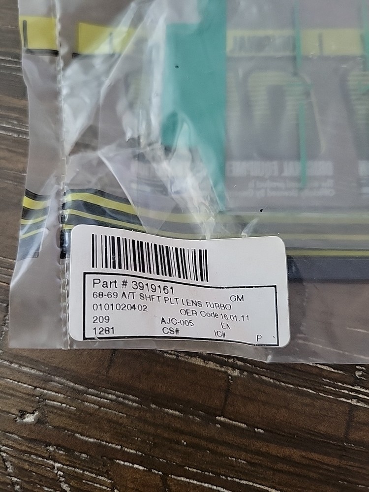 OER 3919161 Auto Trans Shift Pattern Indicator Lens, 1968-69 Camaro NOS