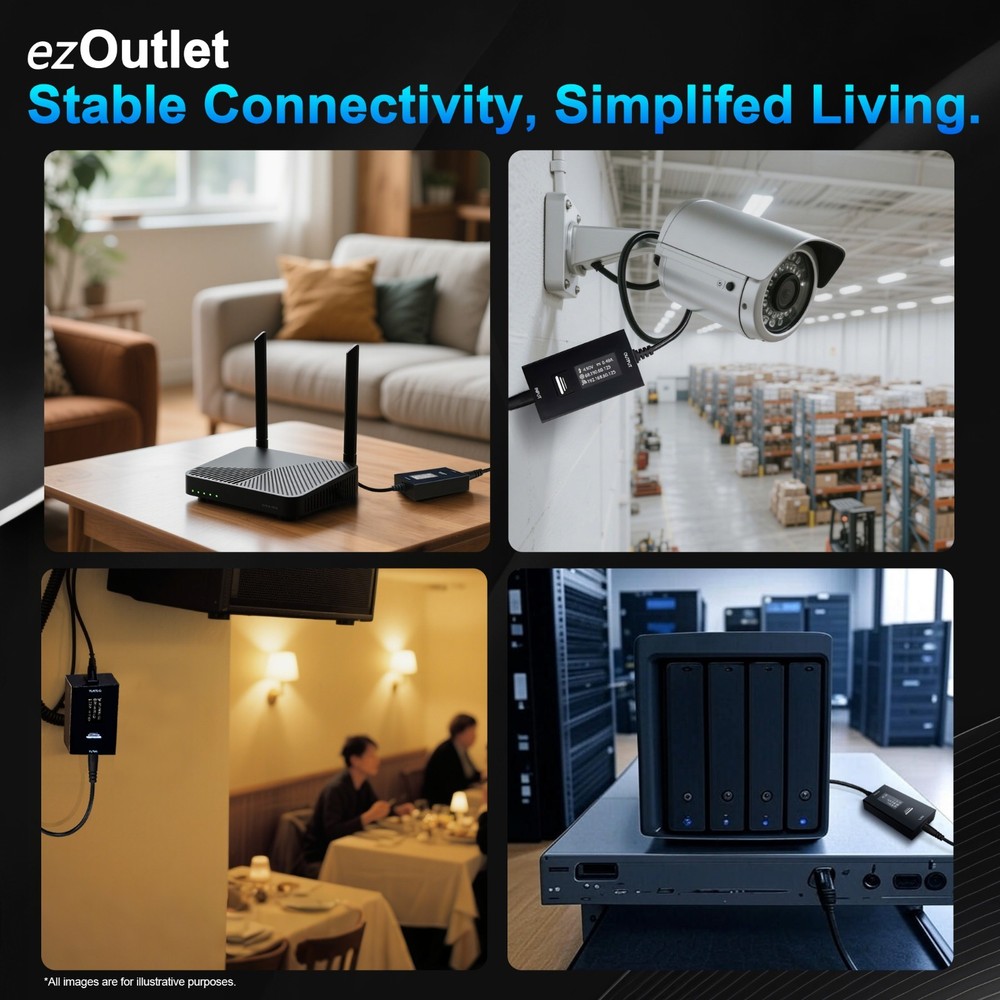 DC Power Auto Reboot, Metering. Automatically Restarts Router.