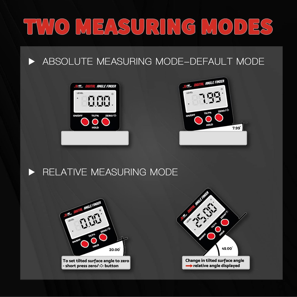 Digital Inclinometer with Backlit Display for Accurate Angle Measurement