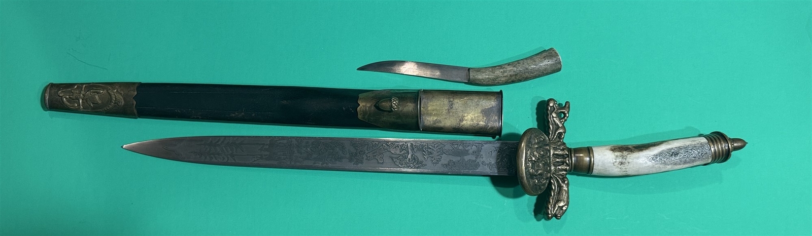 German Hunting Sword, Scabbard, Weyersberg & Co Solingen �Waidmannsheil�