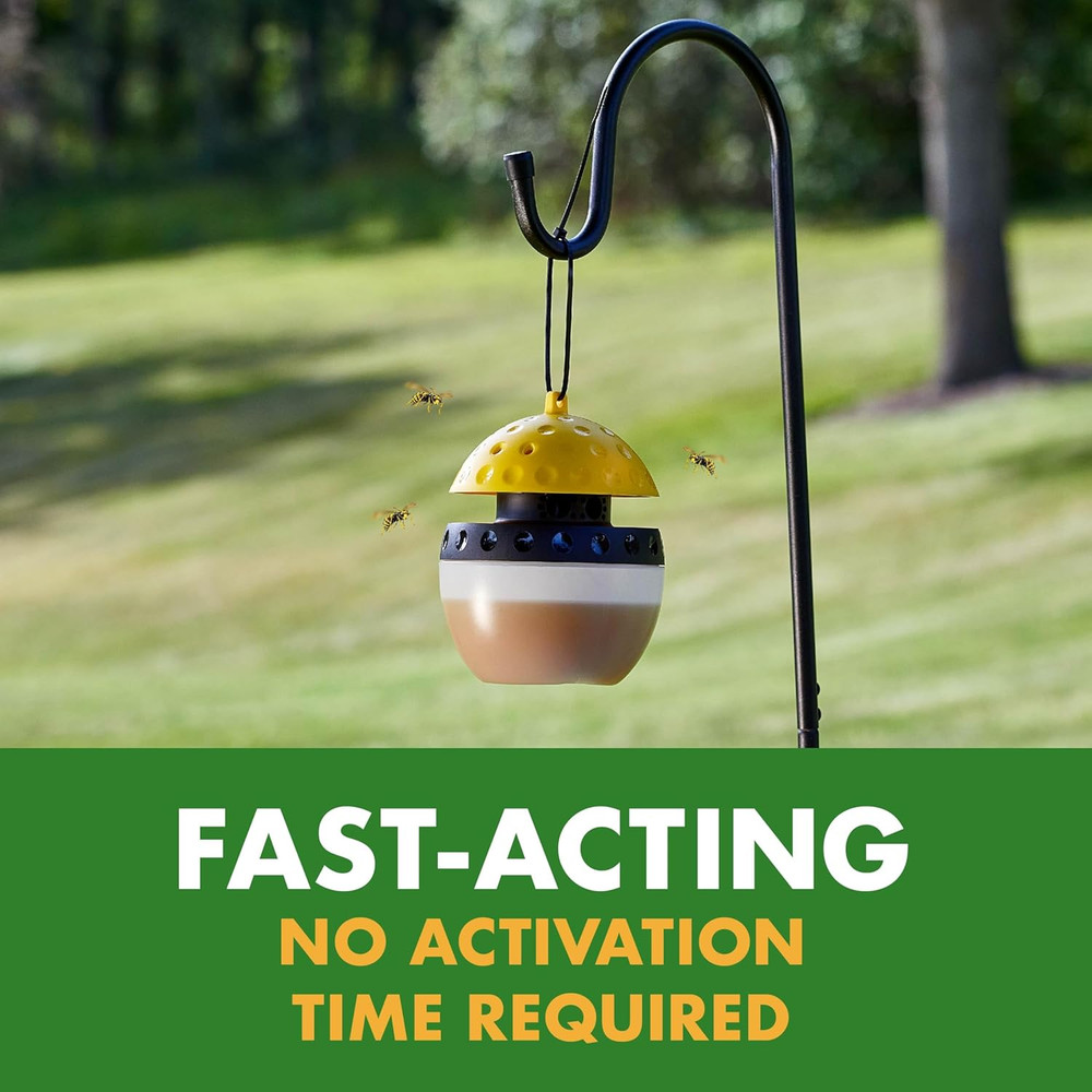 Wasp Hornet Yellowjacket Trap for Quick-Drown Insect Control