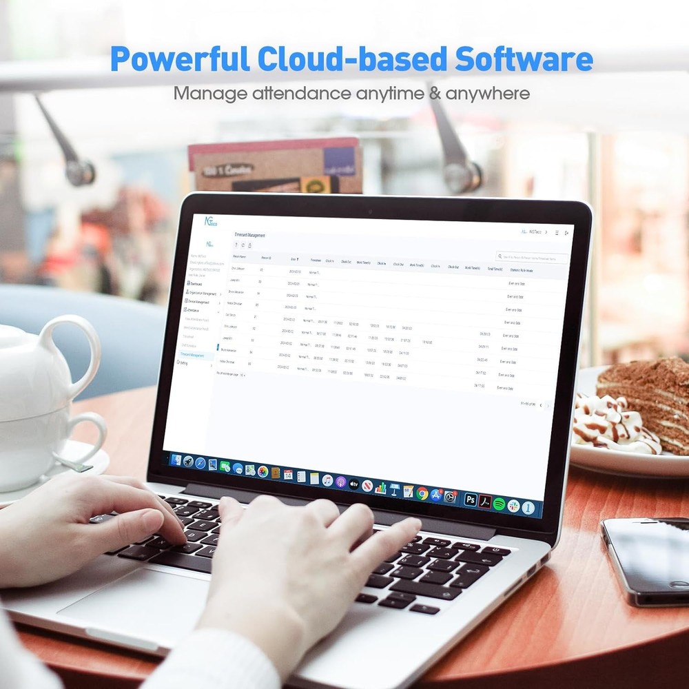 NGTeco TC1 Cloud Time Clock with Remote Control Software (0 Monthly Fee)
