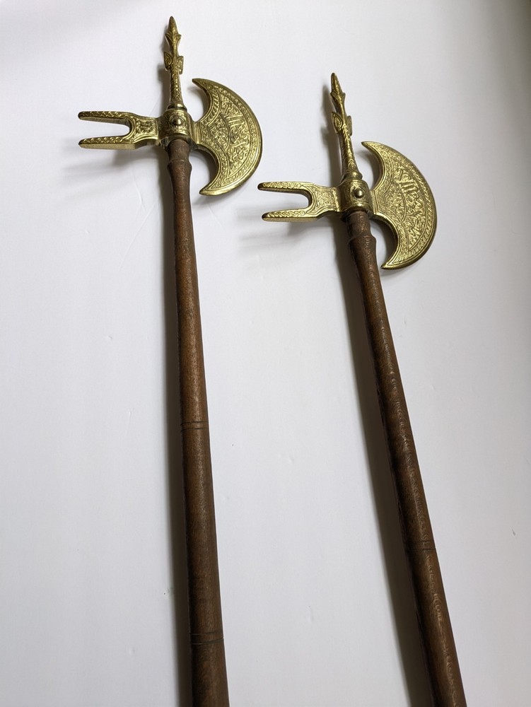 Vintage Brass Axe / Tabar 23' Ottoman Empire Middle Eastern Axes