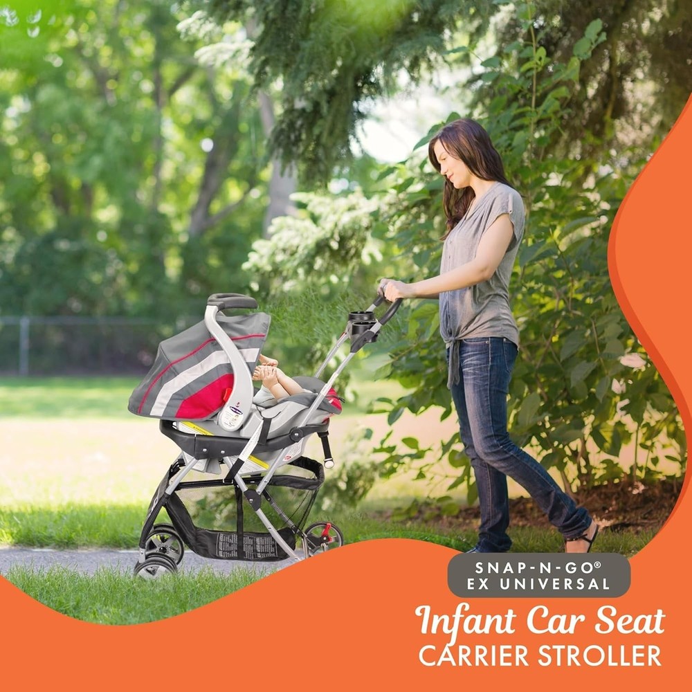Snap N Go EX Polyester Lightweight Foldable Universal Single Infant Car Seat ...