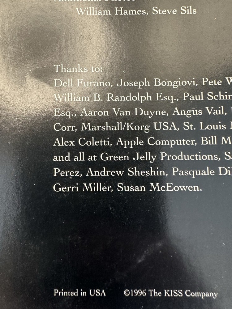 KISS Reunion Tour Book Program 1996-97 Ace Peter Paul Gene