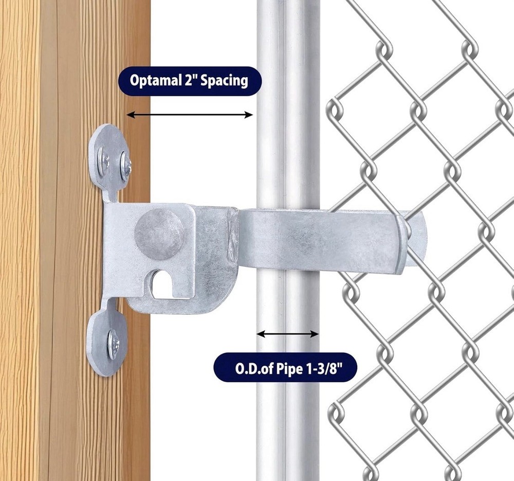 Gate Fork Latch 1 3/8" Wall Mount Chain Link Fence. Gate Hardware