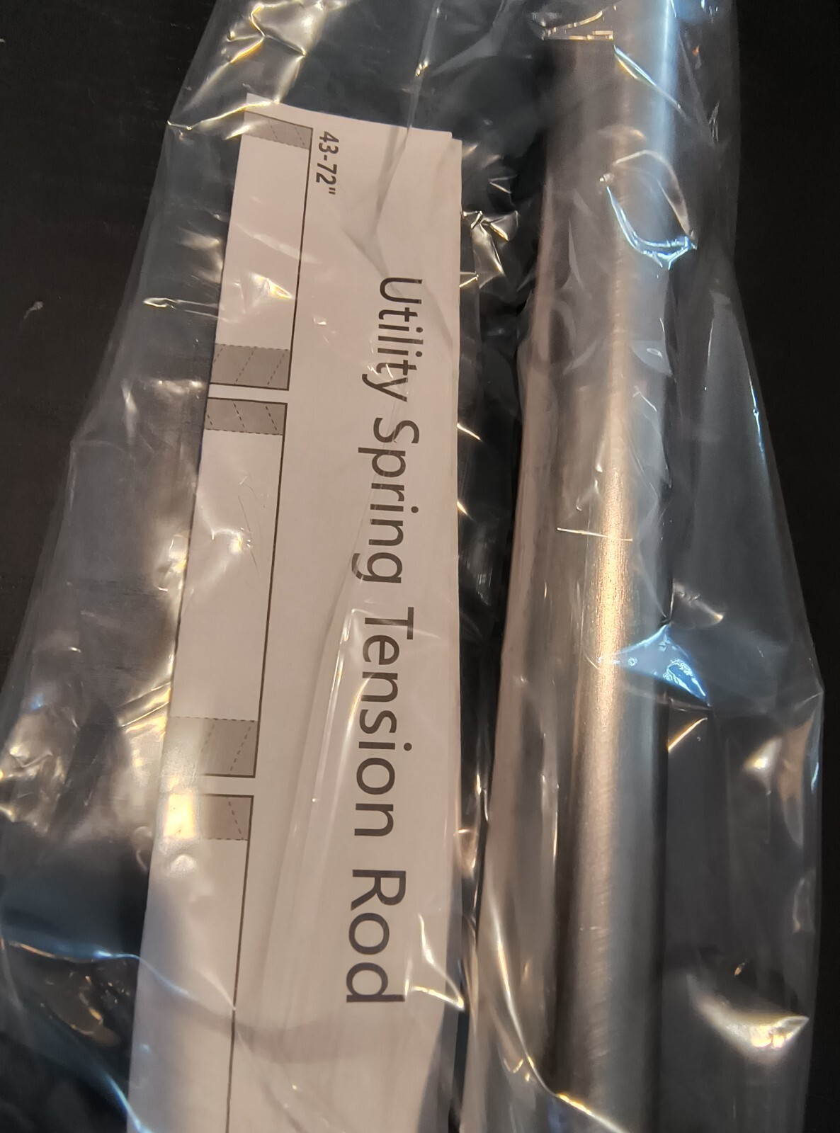 Shower Curtain Rod 43-72 Inch Metal Adjustable Spring Non-Slip Rust Resistant