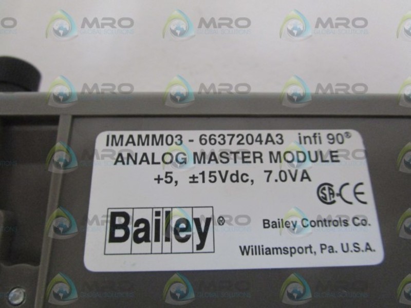 BAILEY INFI 90 IMAMM03 ANALOG MASTER MODULE UNMP