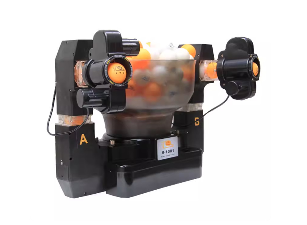 Automatic Double Head Table Tennis Serving Machine With 2.4G Remote Control