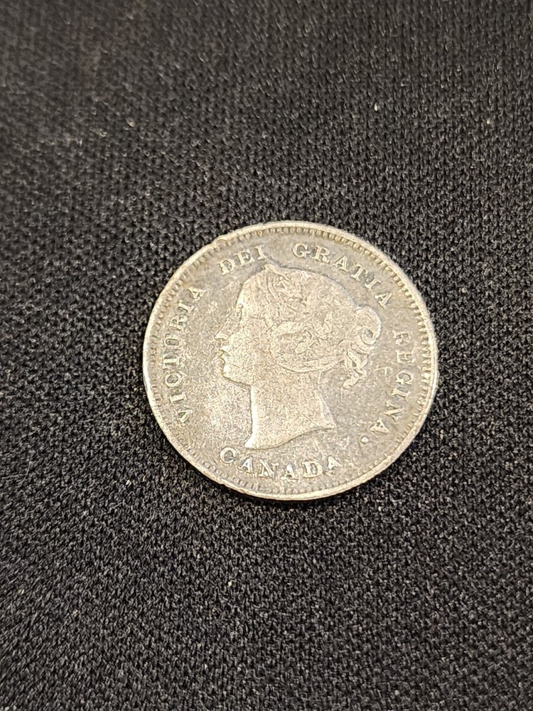 1900 Canada 5 Cents Round 0 Silver Coin