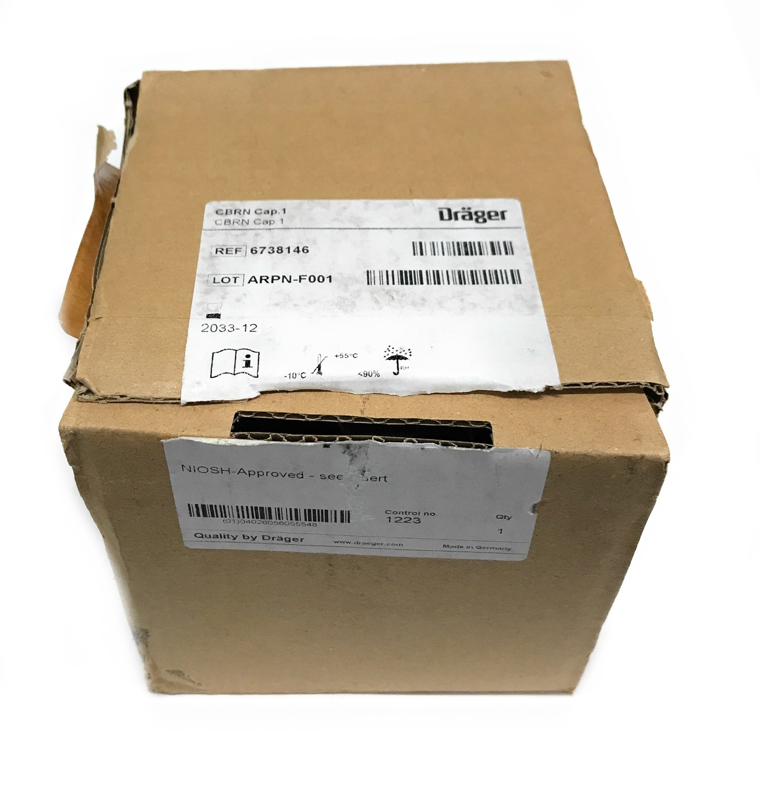 NEW Drager 6738146 Cap-1 CBRN Canister/Filter Chemical & Particulate Protection