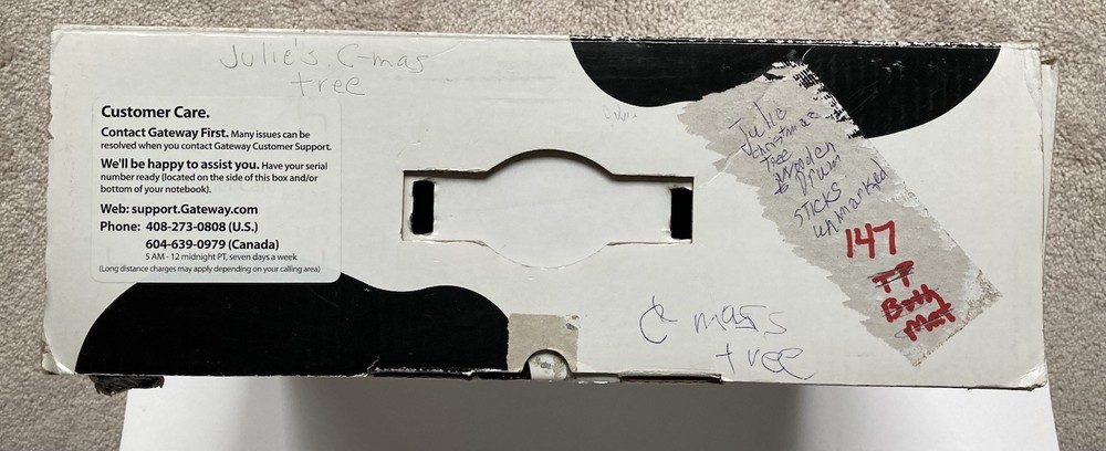 Gateway Computer EMPTY BOX ONLY for 2006 Notebook Laptop