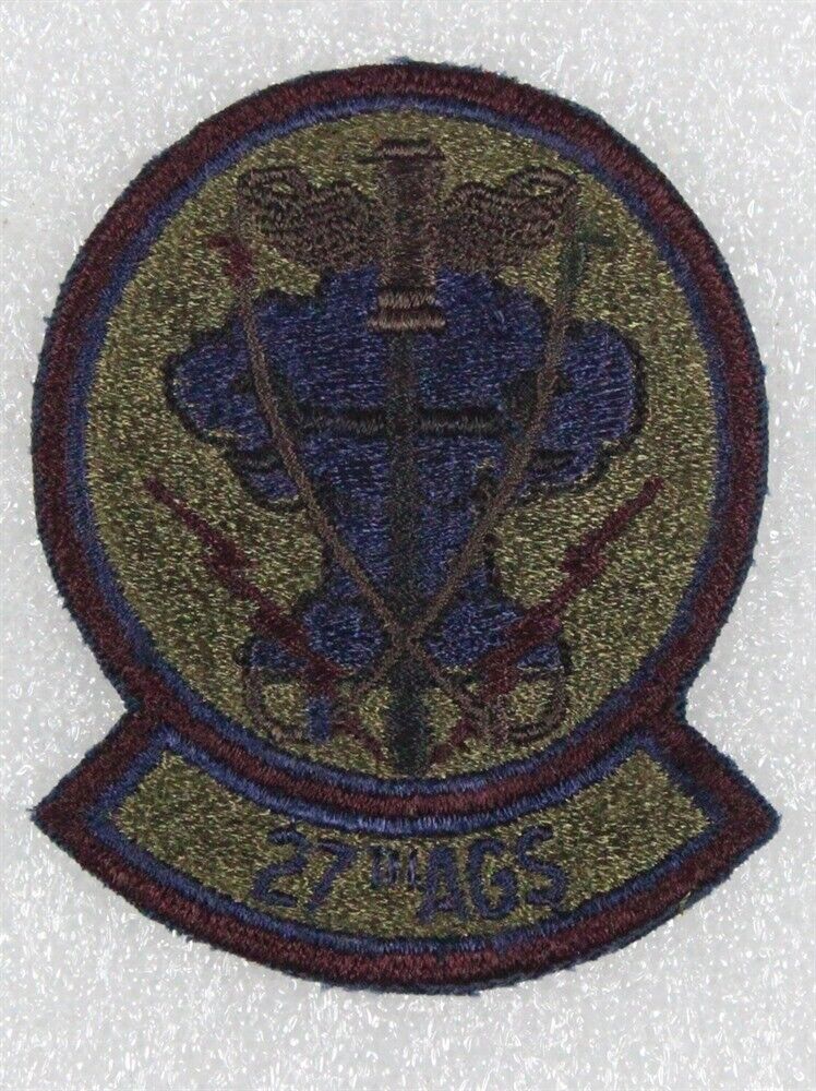 USAF Air Force Patch: 27th Aircraft Generation Squadron - subdued, black edge