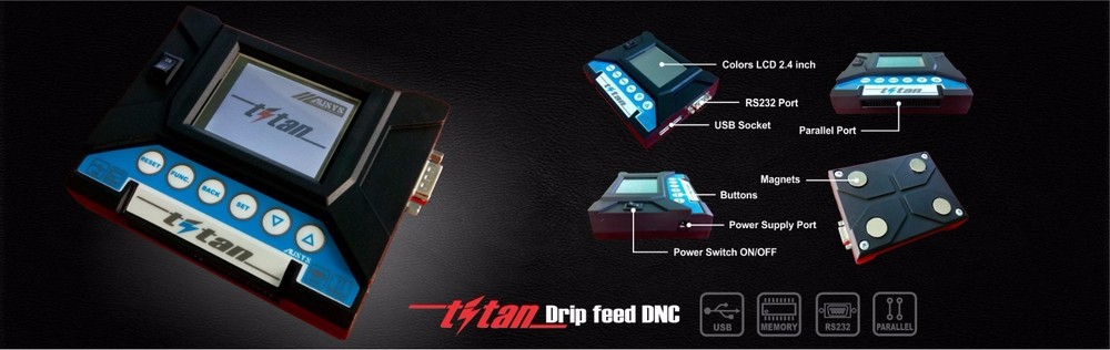 DNC TITAN, RS232 To USB Reader, Drip Feeder Device