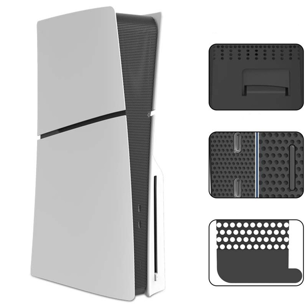 For PS5 Slim Console Side Dust Proof Filter Cover Net& Cooling Vents 3Pcs/Set