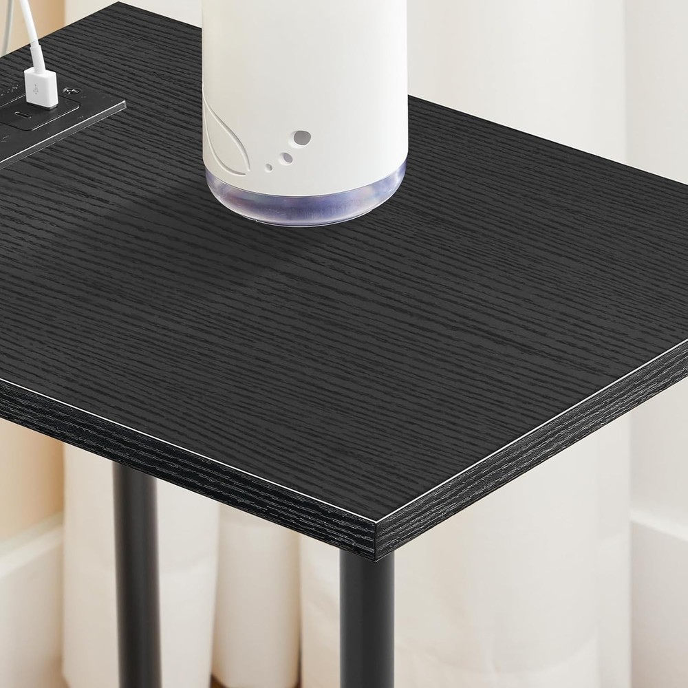 Side Table W/ Charging Station End Table W/ USB Port & Outlets Nightstand