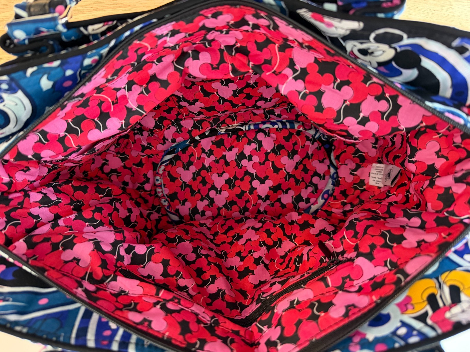 Vera Bradley Iconic Glenna Satchel Bag Disney Castle Mickey's Whimsical Paisley