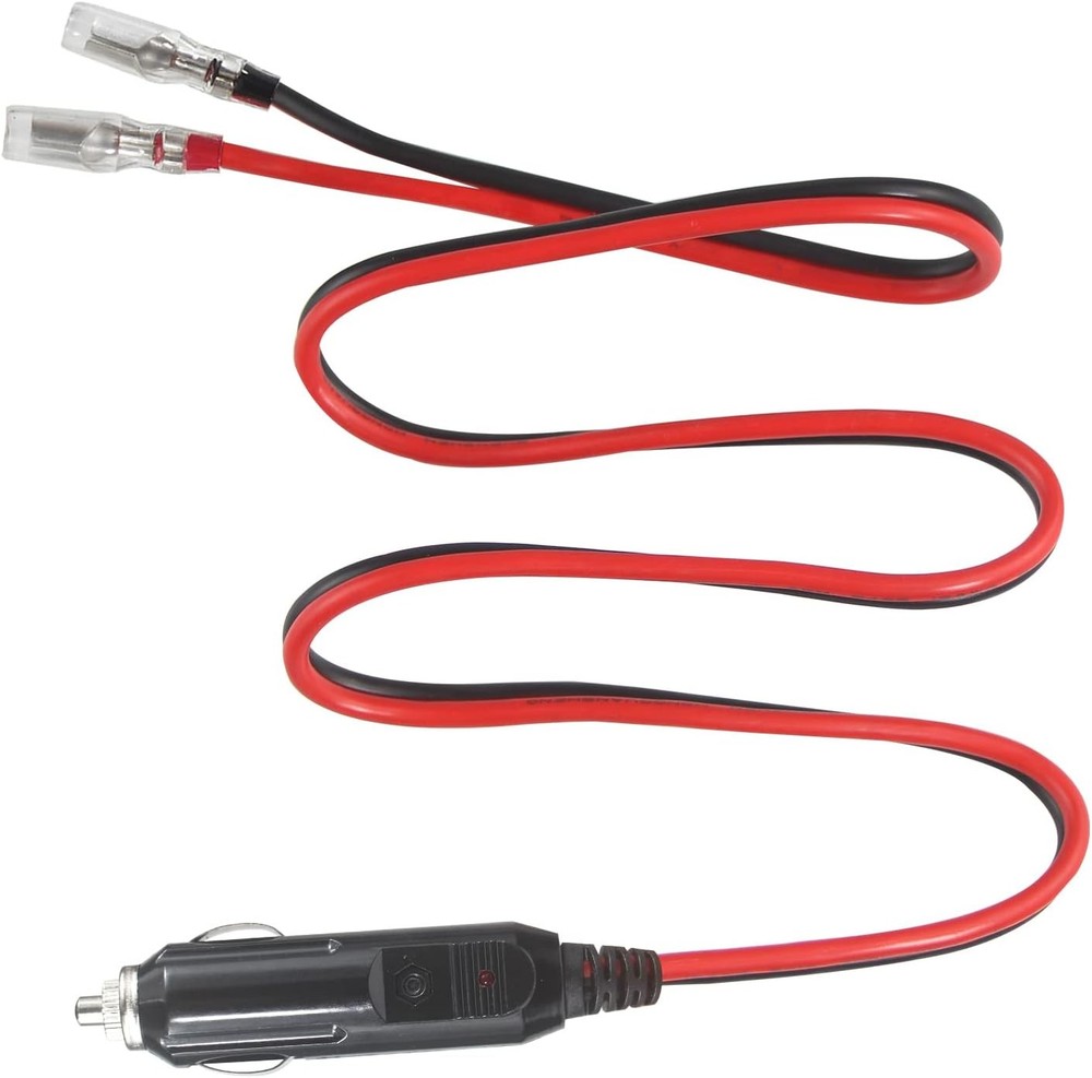 2FT 12Volt Replacement Cigarette Lighter Male Plug with Leads - Car Cigarette Li