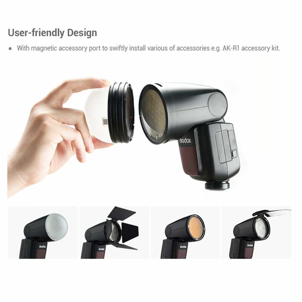 US Godox V1N V1-N 2.4G TTL HSS Round Head Camera Flash Light Speedlite For Nikon