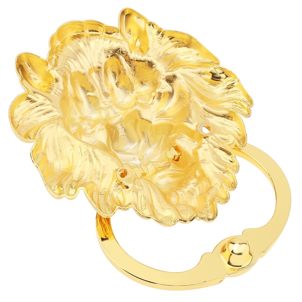 6 Inch Lion Head Knocker, 2 Pack Classical Decorative Front Door Knocker Pull...