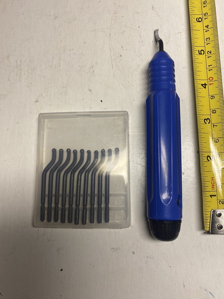 US Stock Deburring Tool 1pc Burr Handle With 10 Blades With  Deburring Tool