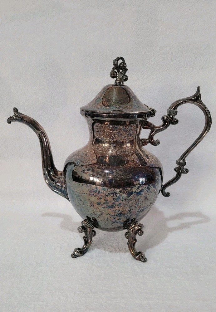 Vintage Silver on Copper Tea Pot