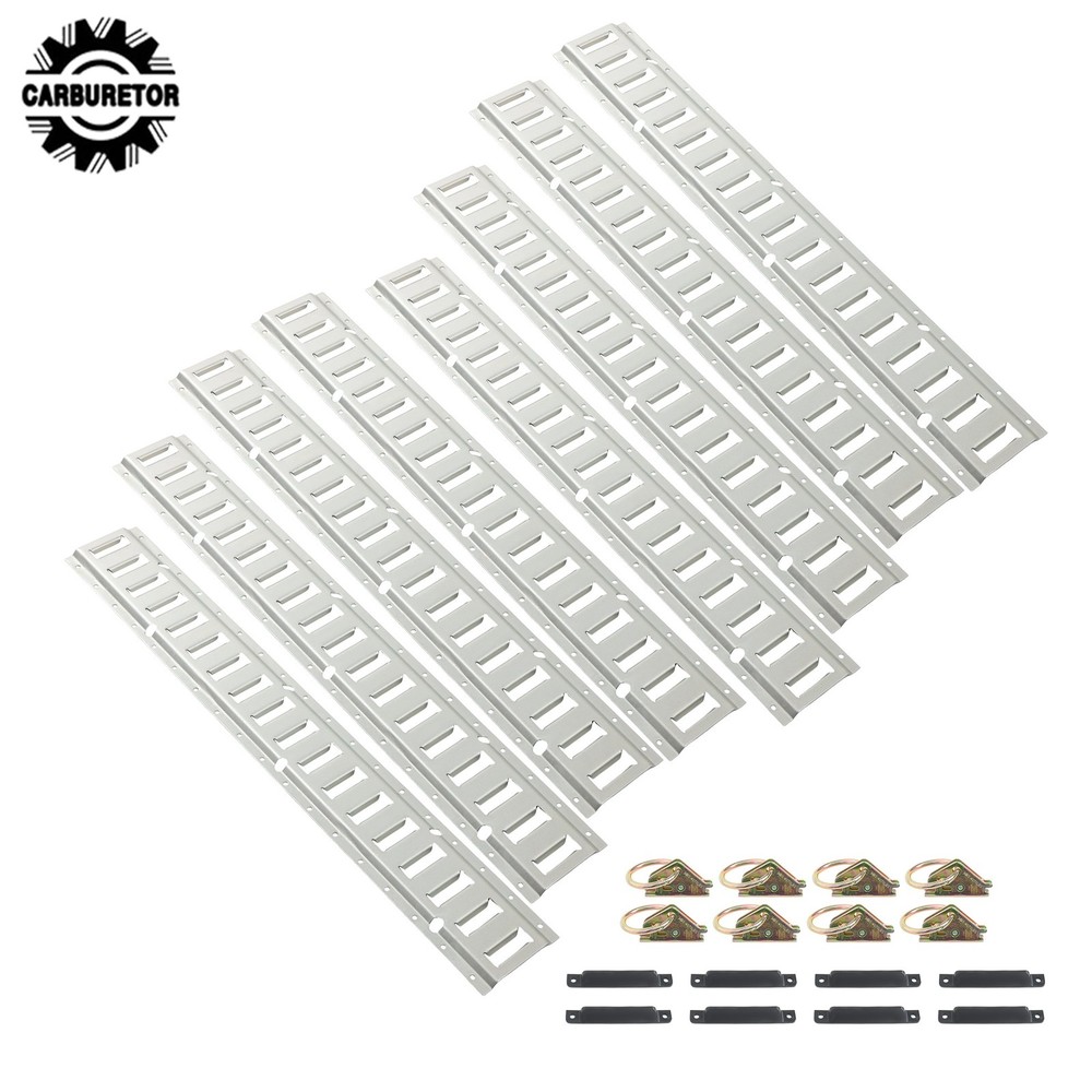 24 Pcs 3 Ft Silver E Track Rails Complete Kit With Mounting Hardware For Trucks