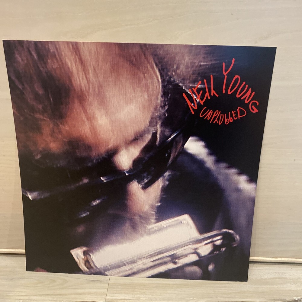 Neil Young Unplugged Album 1993 Promo Slick 12 X 12 Poster Flat