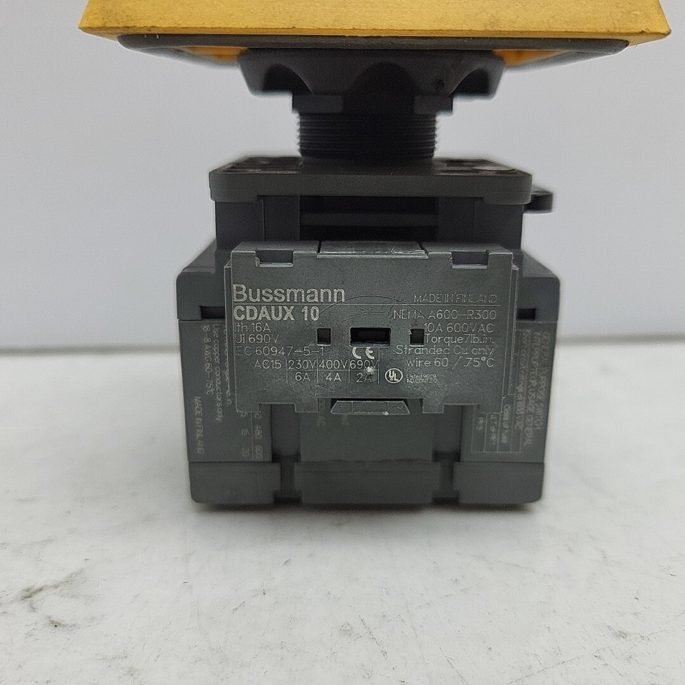 ABB Selector Switch Lockable Bussmann CDNF25A3D Disconnect Switch CDAUX Contact