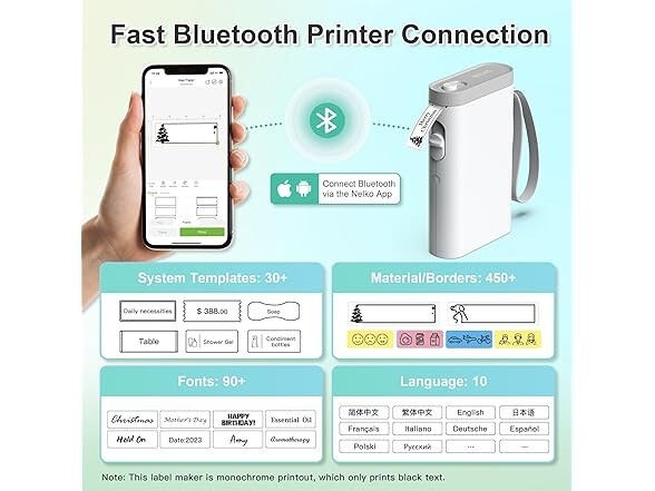 2023 NELKO P21 Mini Portable Bluetooth Label Maker