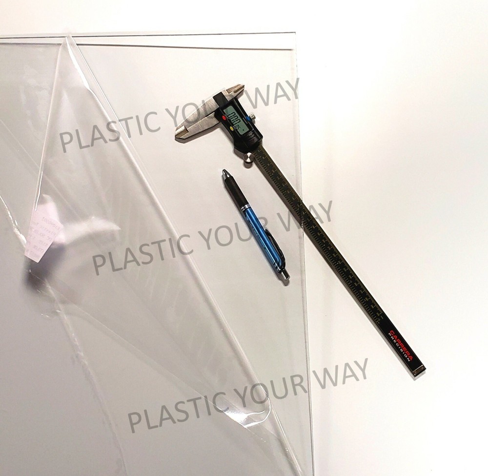 Clear Polycarbonate Sheet (1/4") .220 x 24 x 36 ( nominal size )