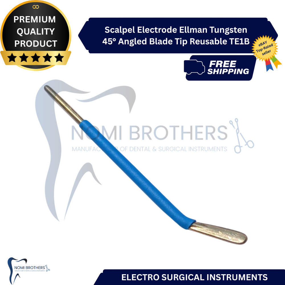 Ellman Tungsten Scalpel Electrode 45° Angled Blade Tip TE1B CE