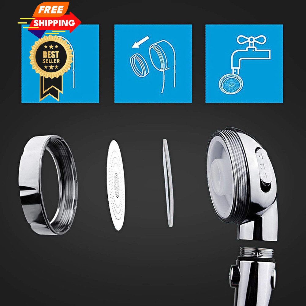 KAIYING Chrome High Pressure Handheld Shower Head Combo,
