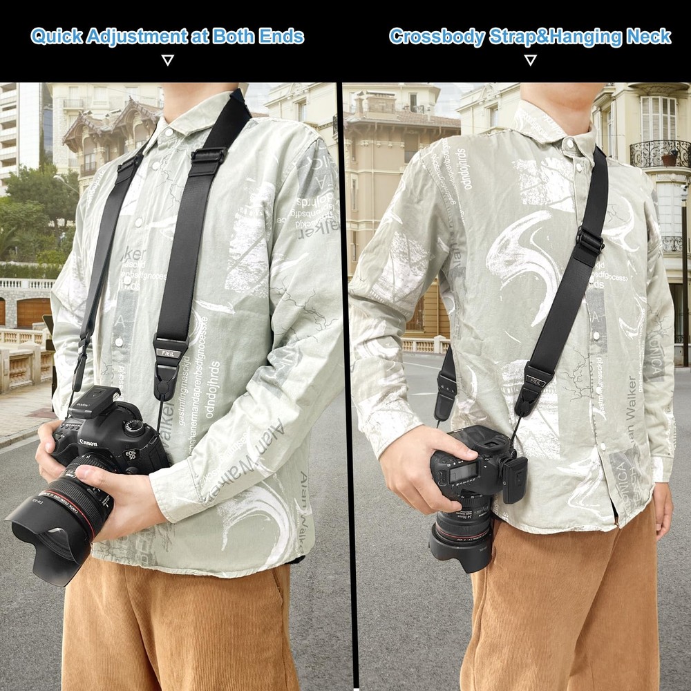 FIEIL Camera Strap with Quick Release Plate, Universal Camera Strap with Quic...