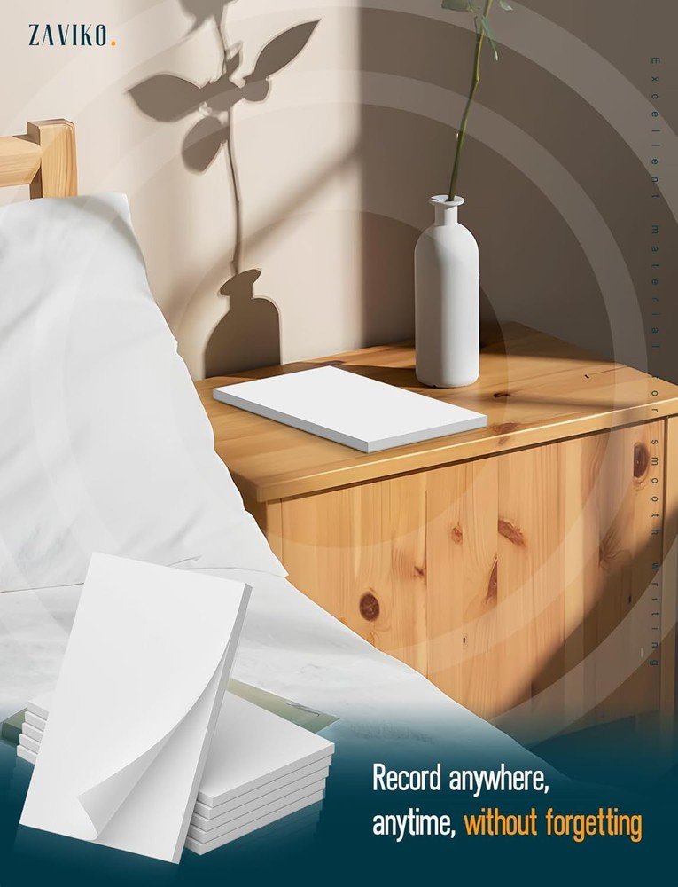 Note Pads 4x6, 6 Pack Mini Blank Notepad Small 4 x 6 Inch, White